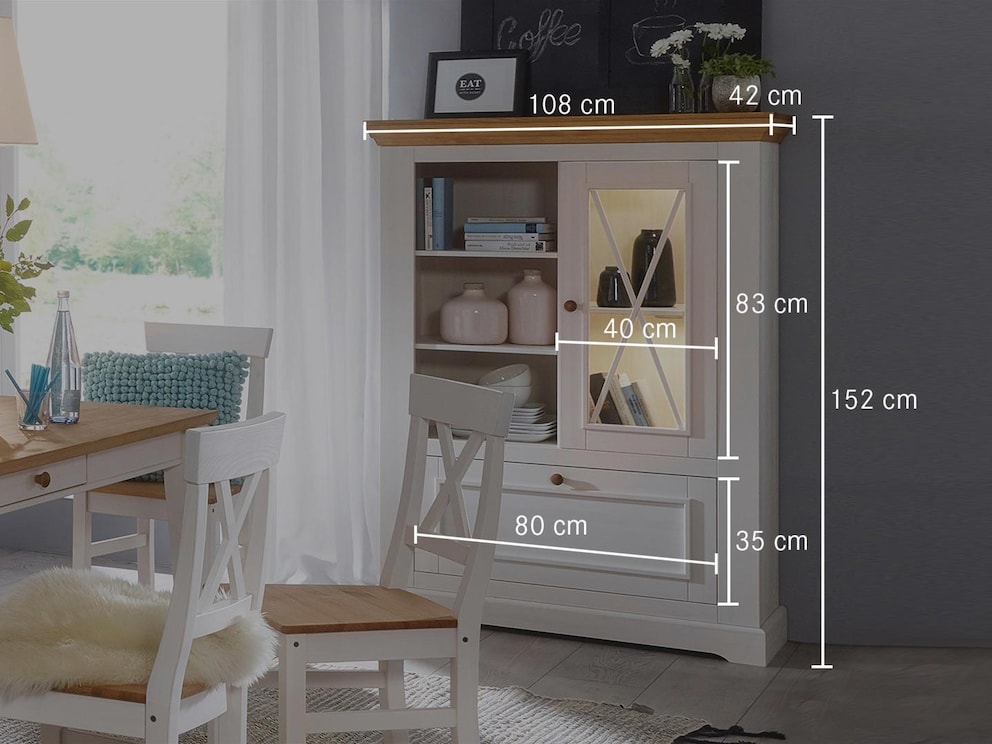 Technische Darstellung des Highboards