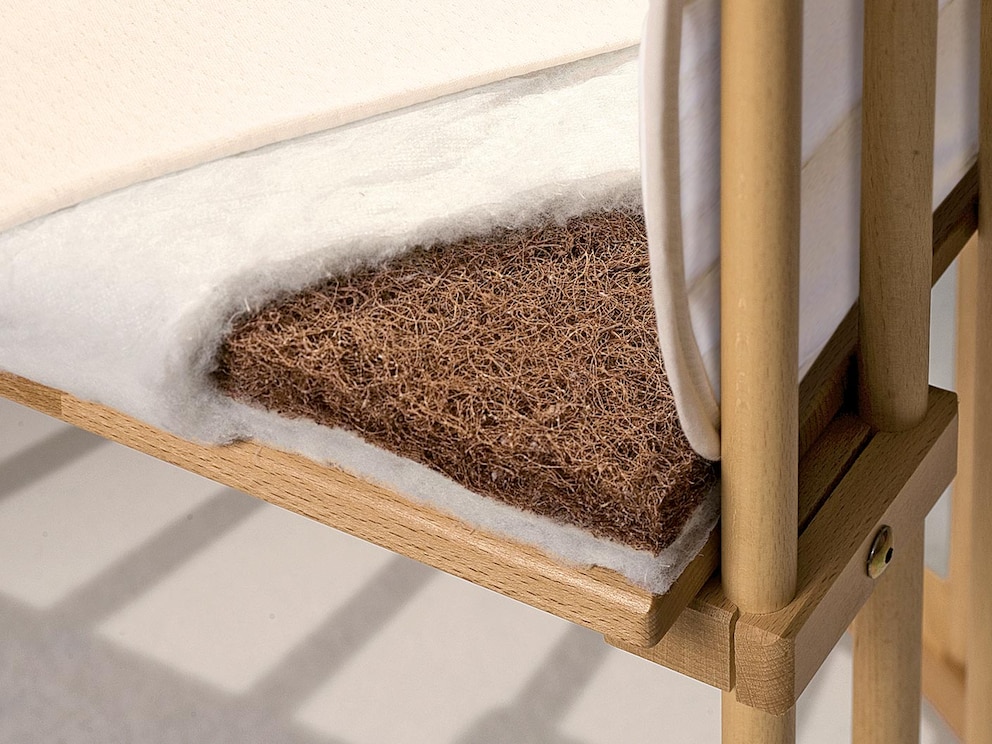 Zijdekmatras Piccino met stevig-elastische kern van gelatexeerde kokosvezel