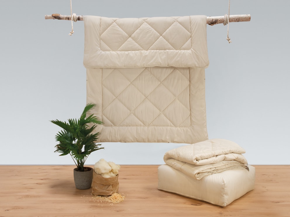 Pin des Alpes aromatique et laine vierge volumineuse et souple – idéal pour les 4 saisons