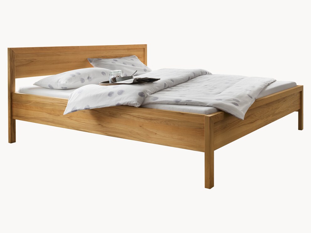 Massief houten bed Silia straalt elegante charme uit - volledig metaalvrije afwerking