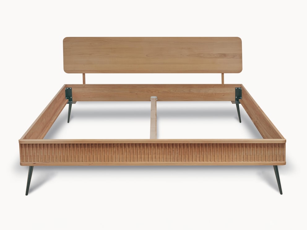 Bedframe exclusief lattenbodem Massief houten bed Ondas in wild eiken
