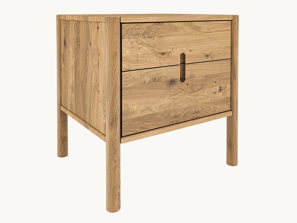 Nachtkastje Rota, variant 02 in wild eiken