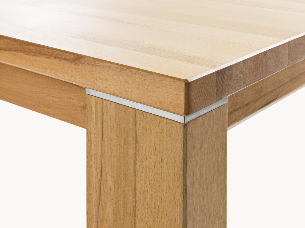 Finition de haute qualité - plateau de table rapporté avec bord droit