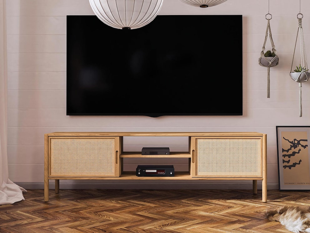 Variant 05 - Kastvakken met deuren in Weens vlechtwerk en 2 open legplanken