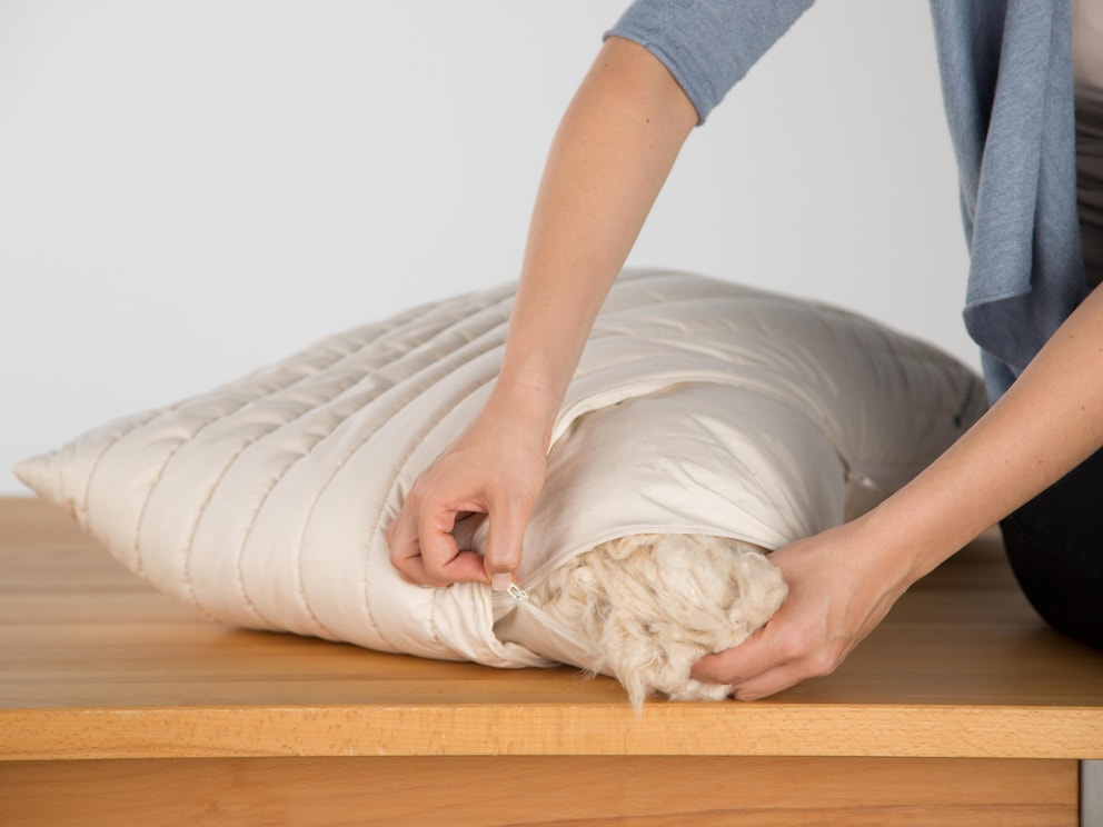 Hoeveelheid vulling, hoogte en volume individueel aanpasbaar aan uw ligwensen