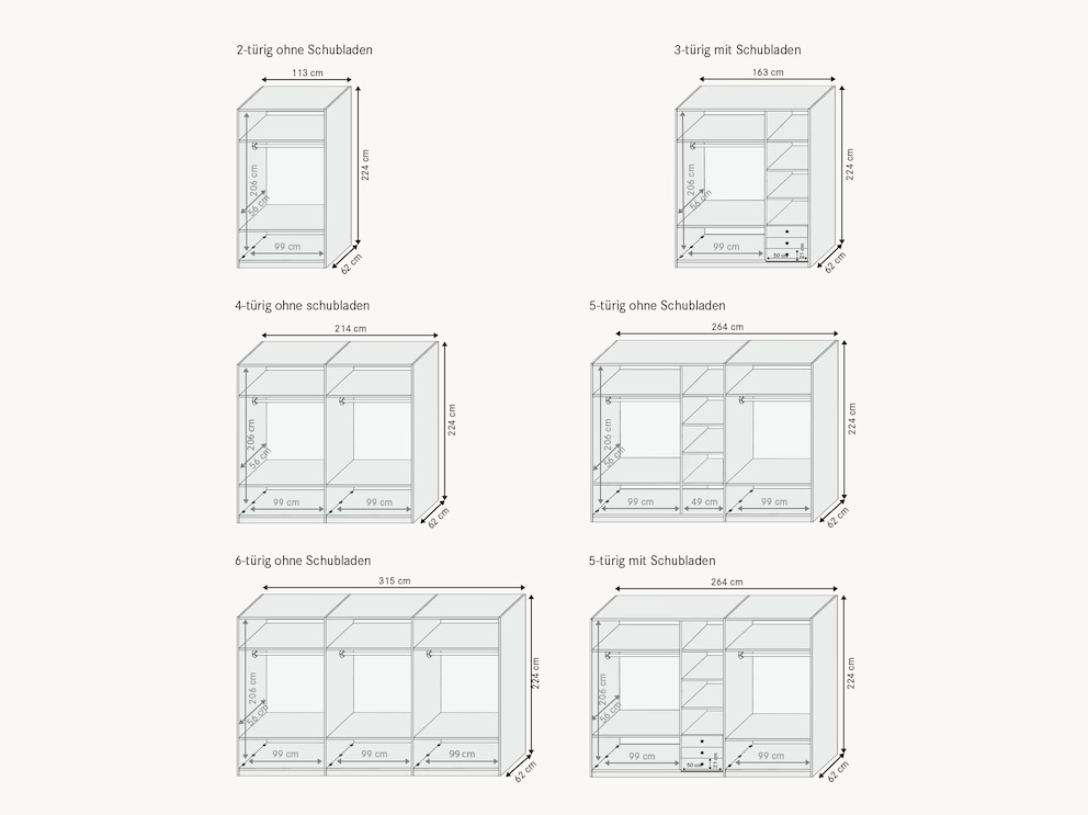 Cassettedeuren in een moderne, rechtlijnige look en mooie houten knopgrepen