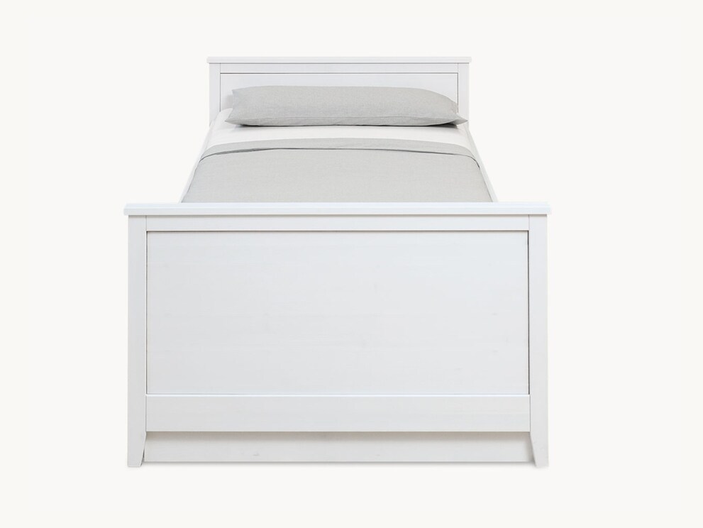 Einzelbett Lucena in weiß - Frontalansicht