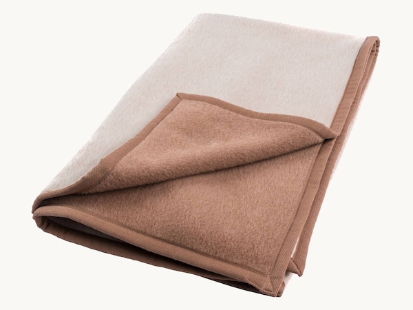 Couverture réversible en poils naturels d'alpaga « Rimara »