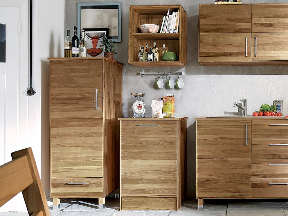 Zeer variabel te plaatsen modulaire keuken Culinara in eikenhout