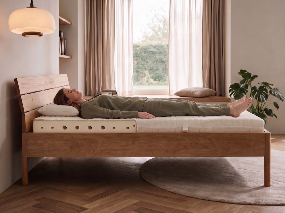 Matelas à 7 zones avec zone d’accueil des épaules intégrée et zones de confort du bassin