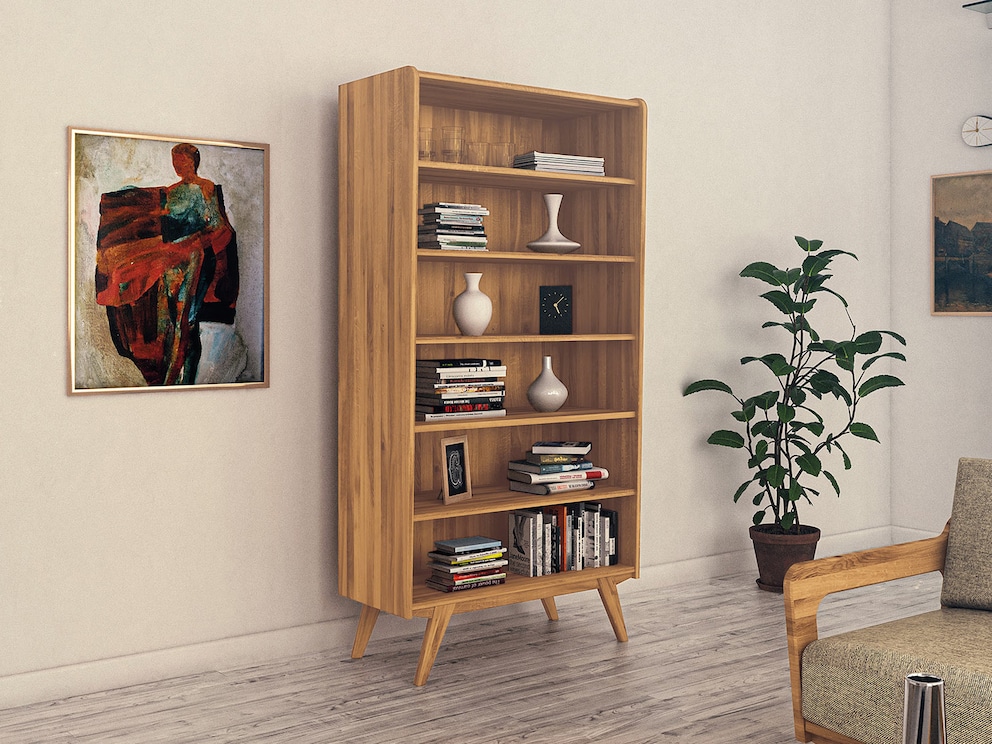Regal Lasala mit viel Retro-Charme, hier in Wildeiche