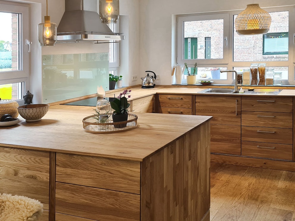 Klantenfoto van een geassembleerde Culinara keuken