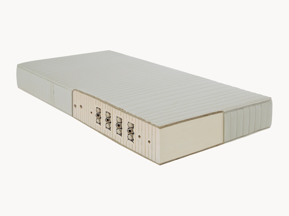 Optimale ecologische veermatras van natuurlatex met perfecte aanpassing aan het lichaam