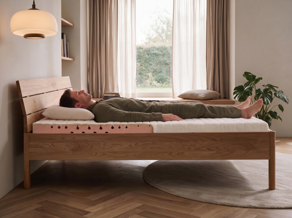 Comfortabele 7-zone-matras van puntelastisch koudschuim